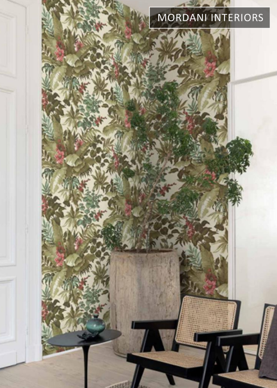 Floral Tropical Belgium Wallpaper 